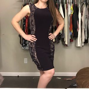 R&M Richards mid calf sleeveless dress.